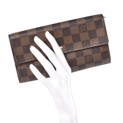 Louis Vuitton Damier Ebene Sarah Wallet 2 of 13