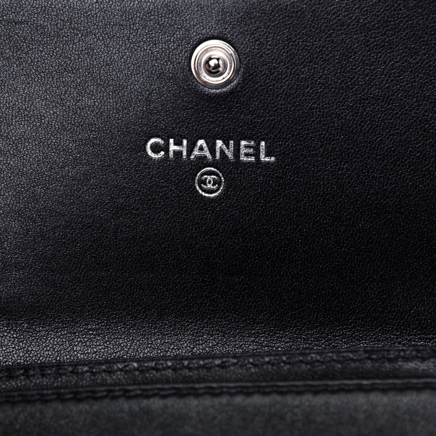 Chanel Caviar Quilted Vintage Mademoiselle Flap Card Holder Black 6 of 12