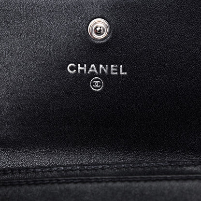 Chanel Caviar Quilted Vintage Mademoiselle Flap Card Holder Black 6 of 12