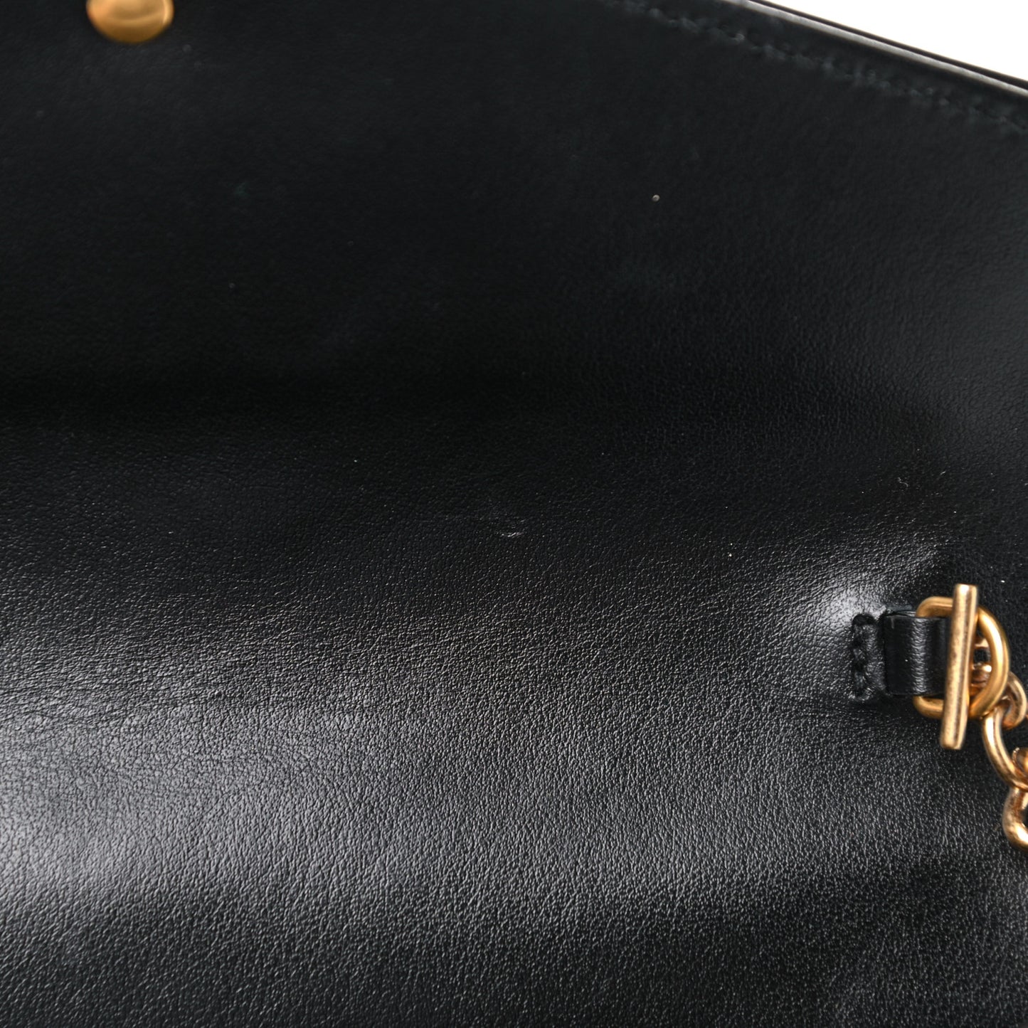 Calfskin Matelasse GG Marmont Chain Wallet Black