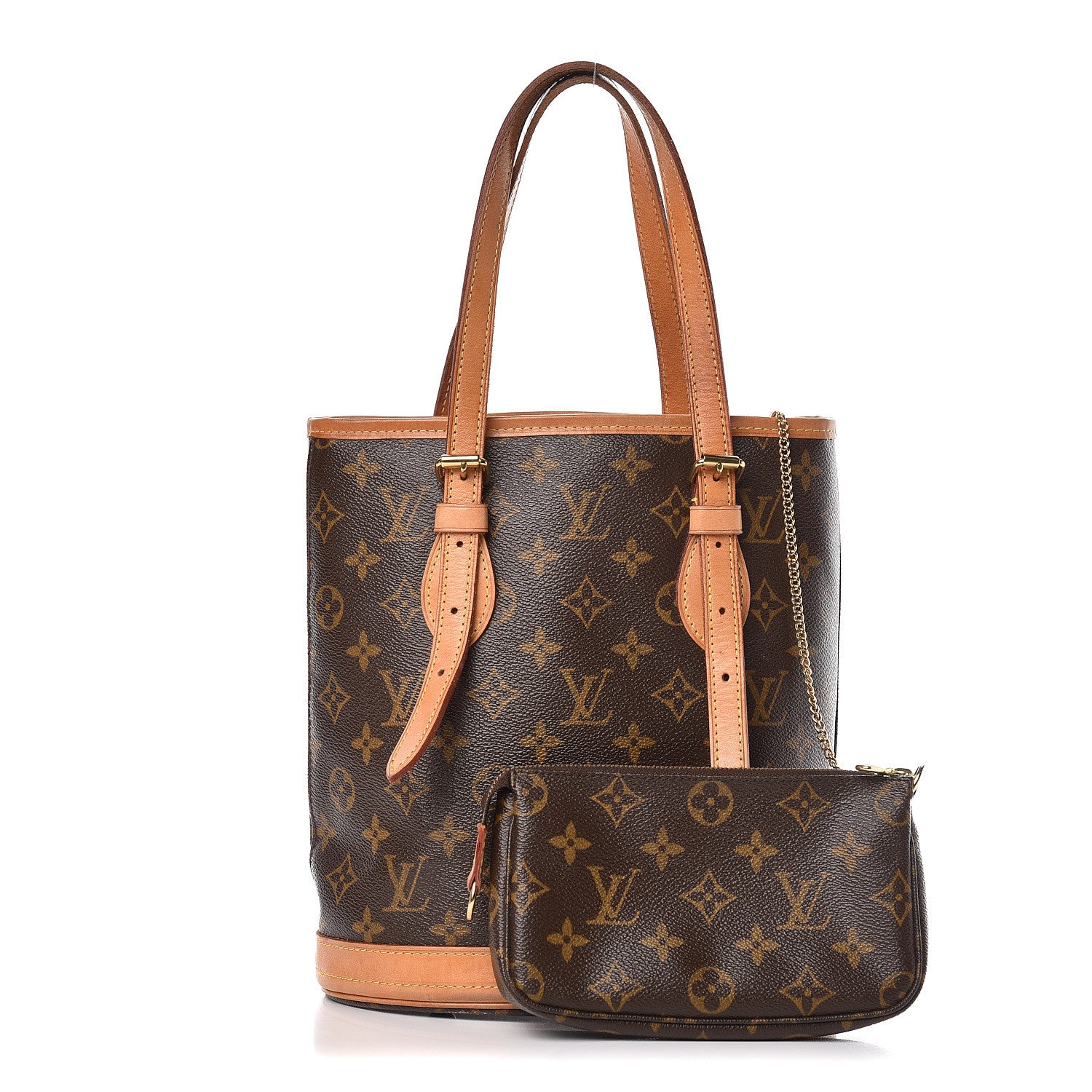 Louis Vuitton Monogram Petit Bucket 23 1 of 19