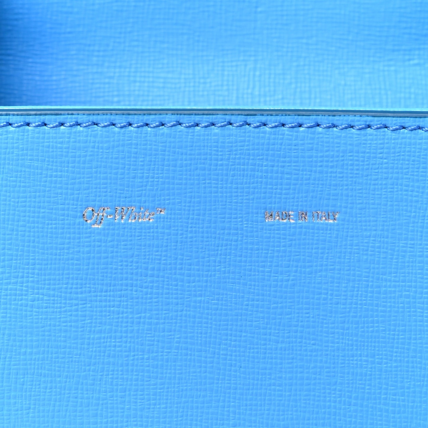 Saffiano Binder Clip Flap Shoulder Bag Light Blue