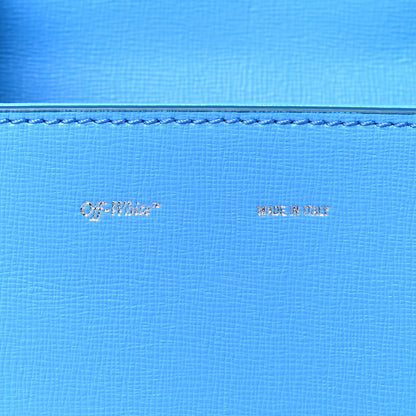 Off-White Saffiano Binder Clip Flap Shoulder Bag Light Blue 6 of 9