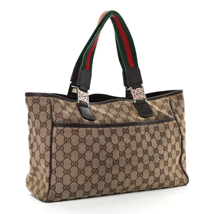 Gucci GG Monogram Web Pop Tote Dark Brown 3 of 16