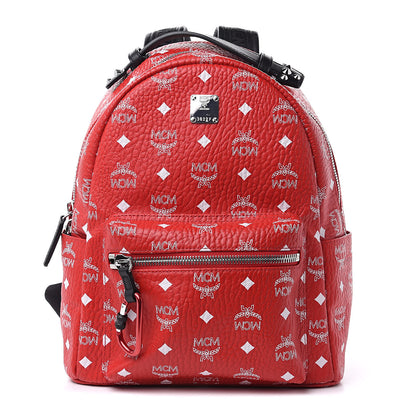 MCM Visetos Small Stark Backpack Red 1 of 8