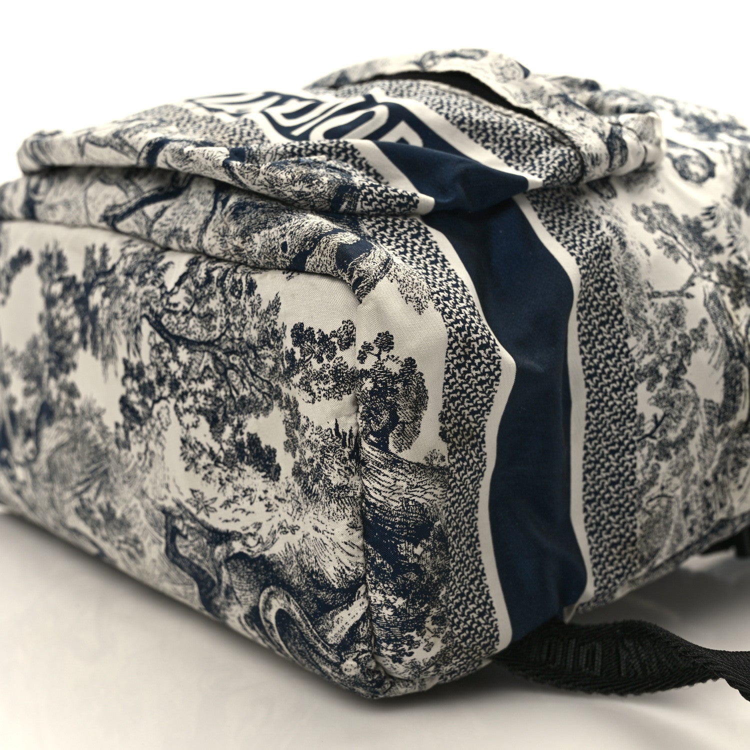 Christian Dior Nylon Technical Fabric Toile De Jouy Small Diortravel Backpack Blue 9 of 11