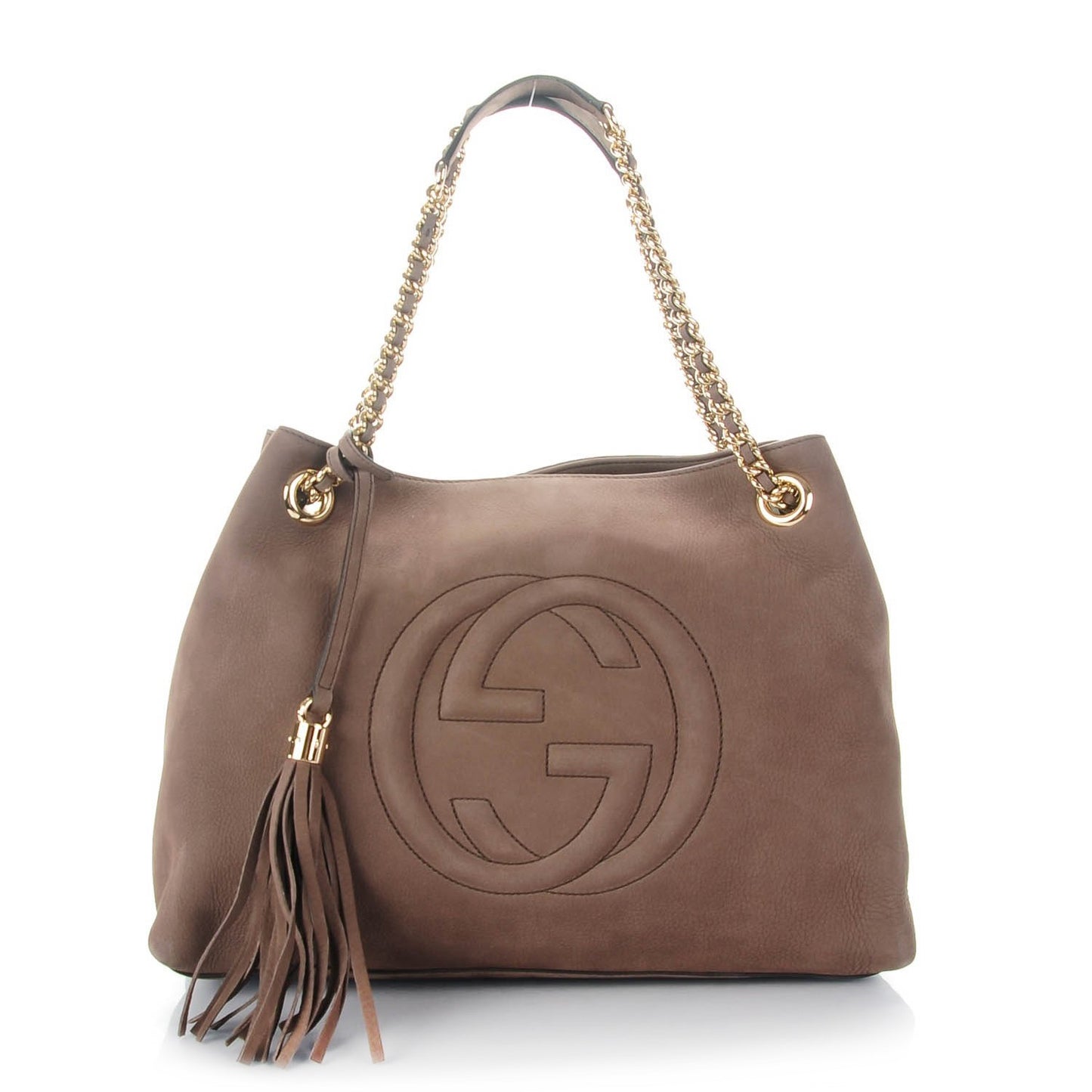 Vitello Range Medium Soho Chain Shoulder Bag Grey Field
