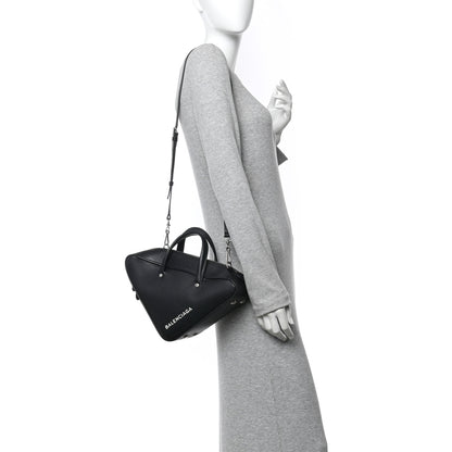 Balenciaga Calfskin S Triangle Duffle Black 2 of 9