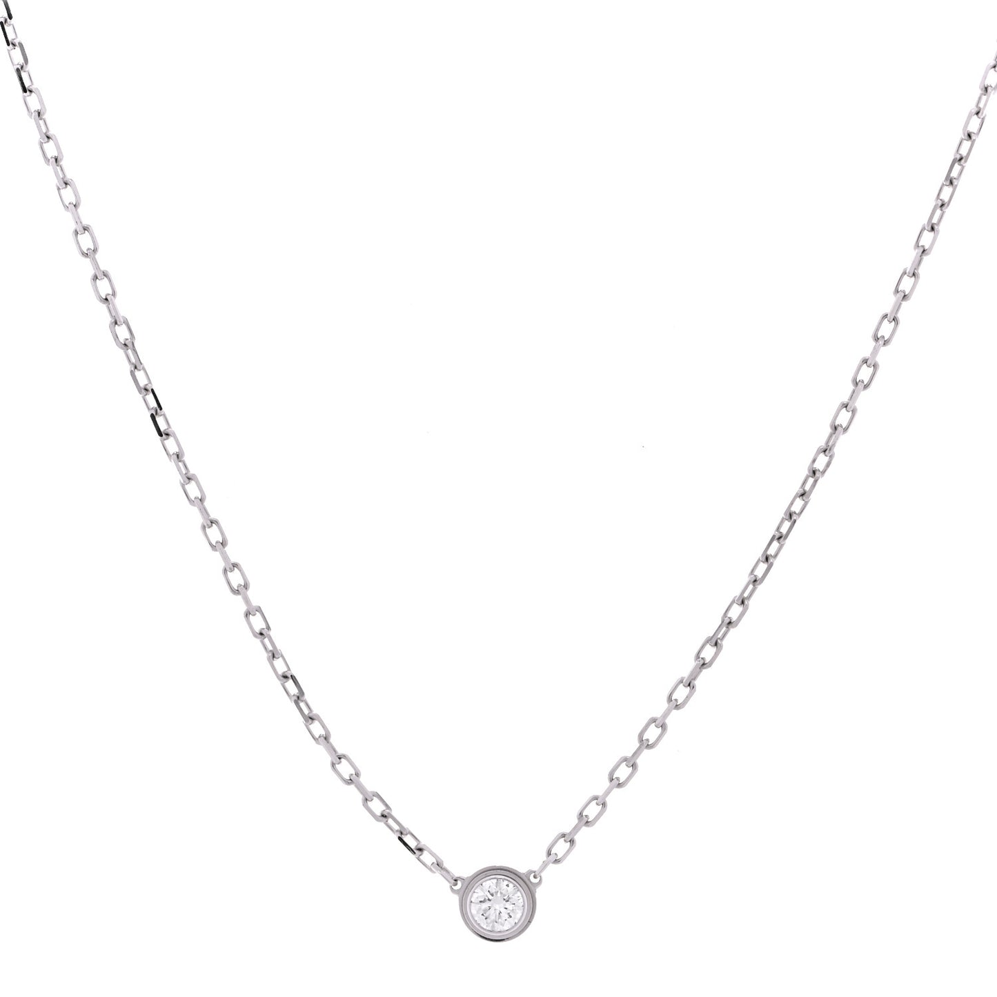 18K White Gold Diamond SM D'Amour Pendant Necklace
