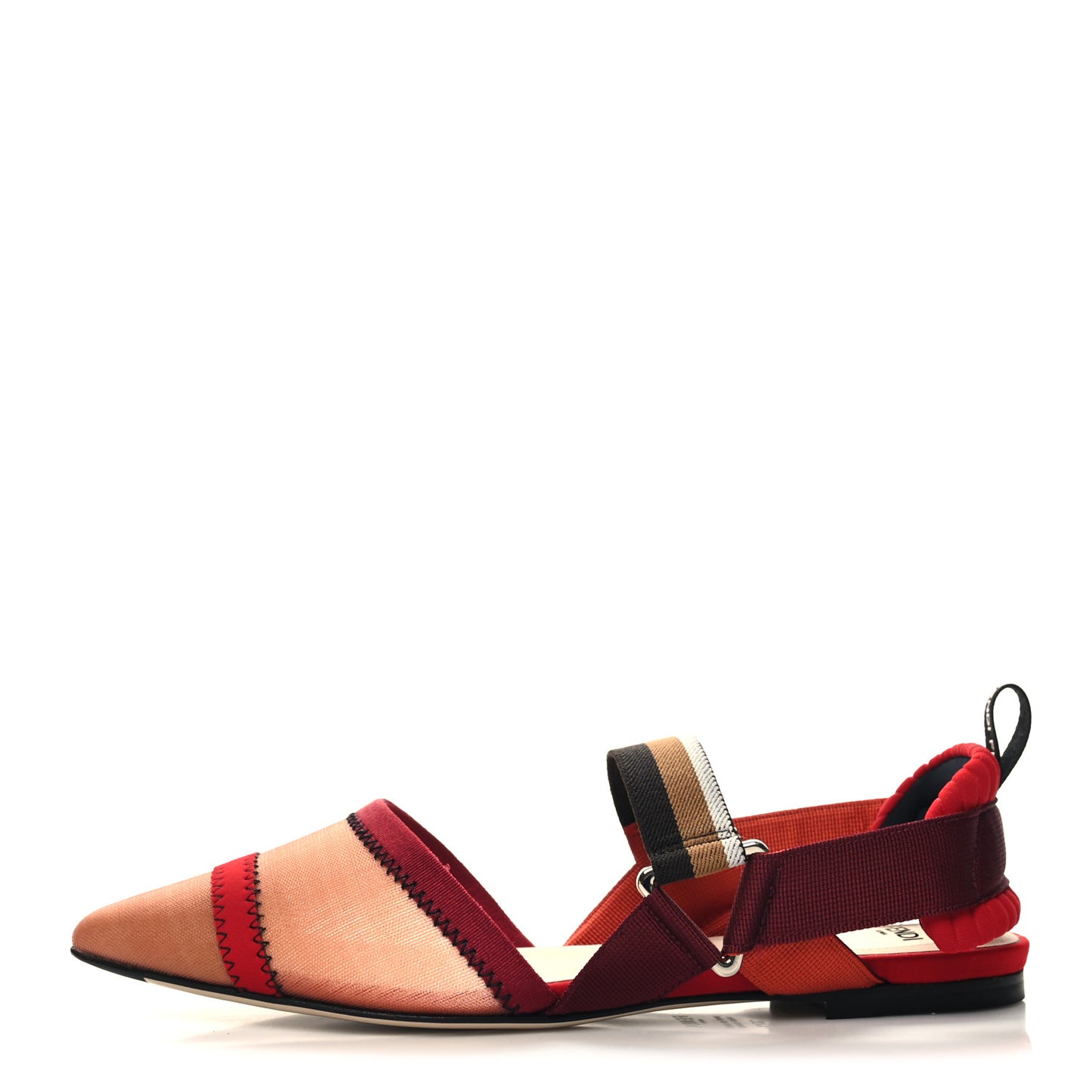 Technical Mesh Colibri Slingback Ballerina Flats 37.5 Fragola Mou Fango Ruggine
