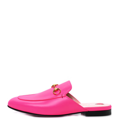 Gucci Calfskin Womens Princetown Slippers 37 Fuxia Fluo 1 of 8