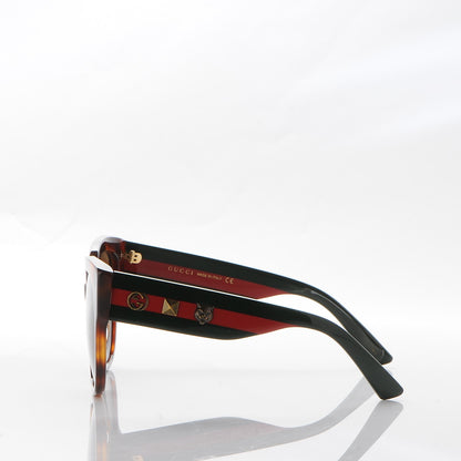 Gucci Acetate Square Frame Web Sunglasses GG0059S Tortoise 3 of 8