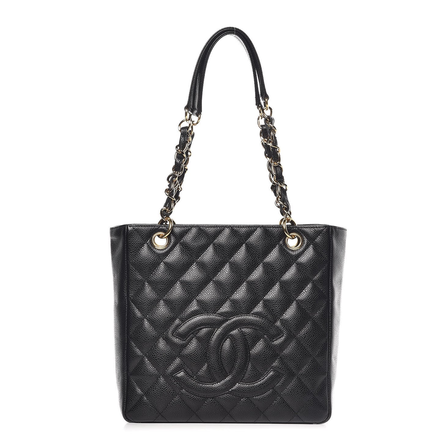 Caviar Petit Shopping Tote PST Black