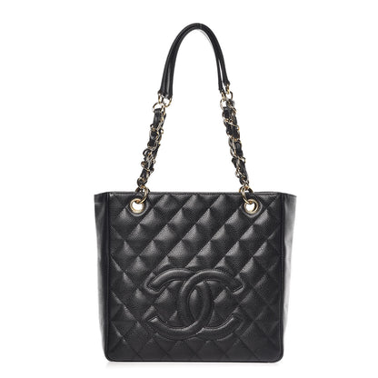 Chanel Caviar Petit Shopping Tote PST Black 1 of 10