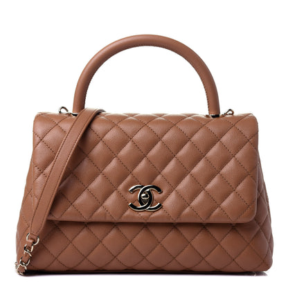 Chanel Caviar Quilted Small Coco Handle Flap Brown 1 of 4