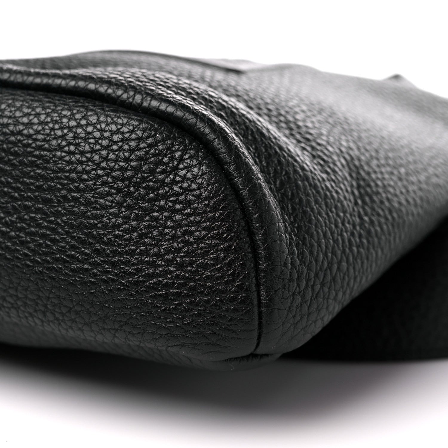 Prada Vitello Daino Logo Embossed Cross Sling Backpack Black 7 of 7