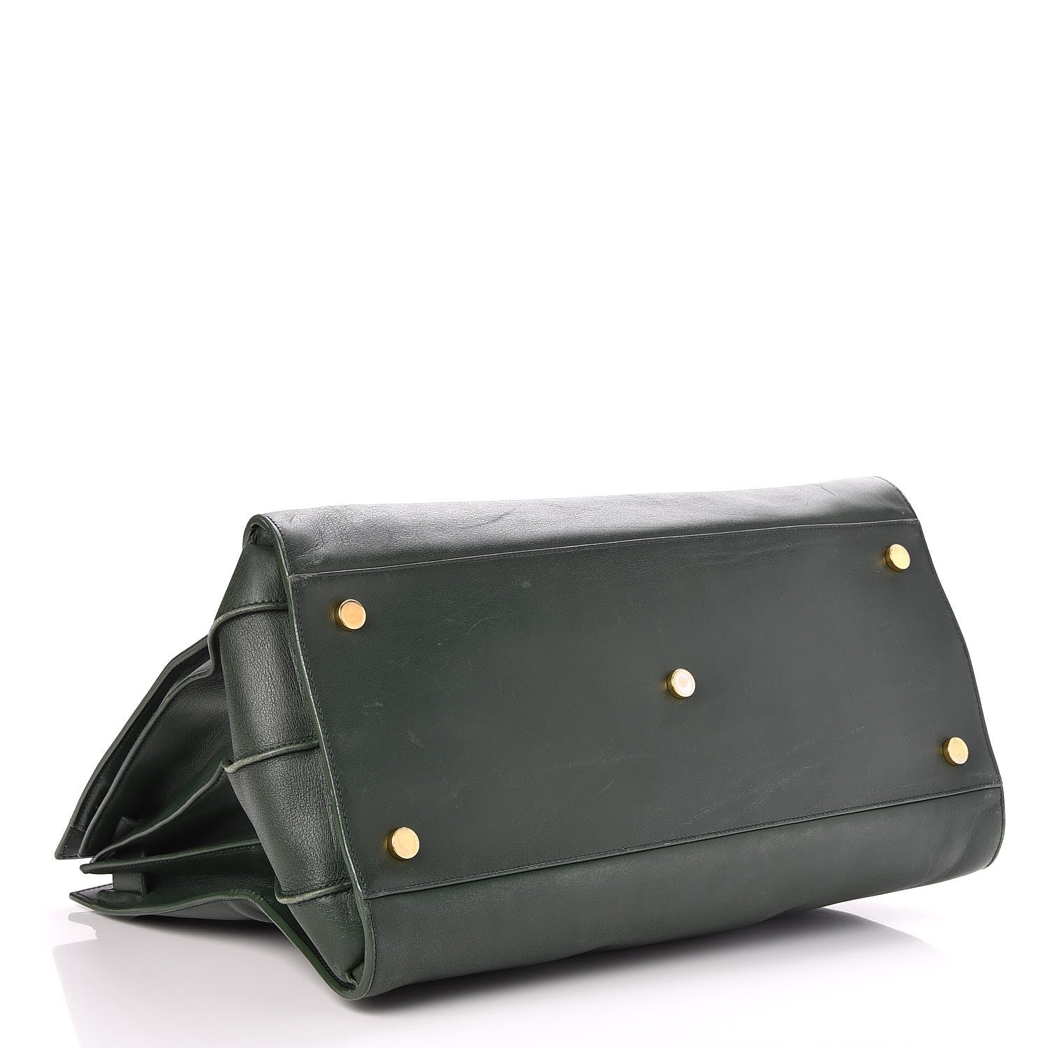 Saint Laurent Calfskin Large Sac de Jour Carryall Dark Green 4 of 12