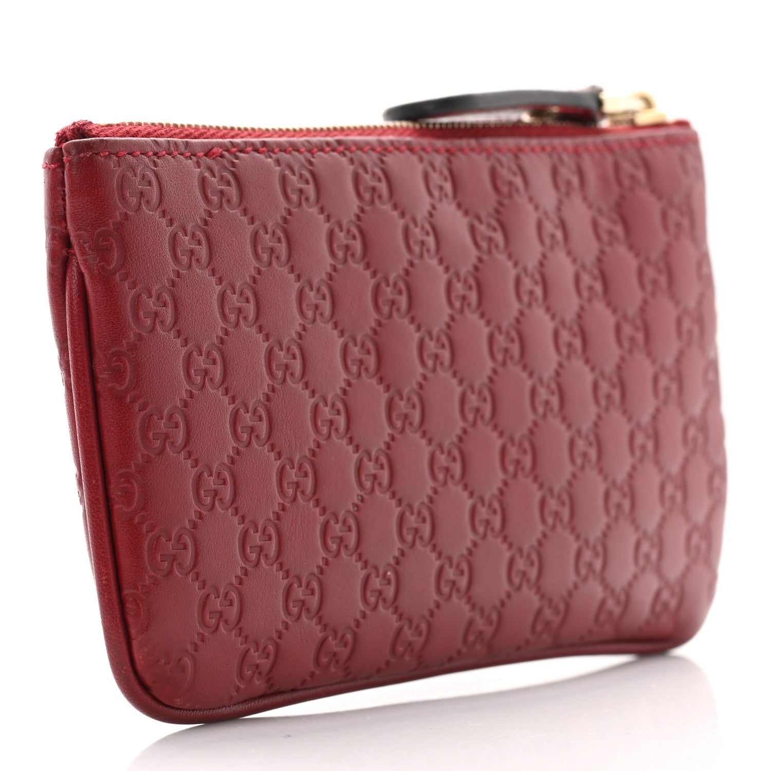 Gucci Microguccissima Key Ring Coin Case Hibiscus Red 2 of 6