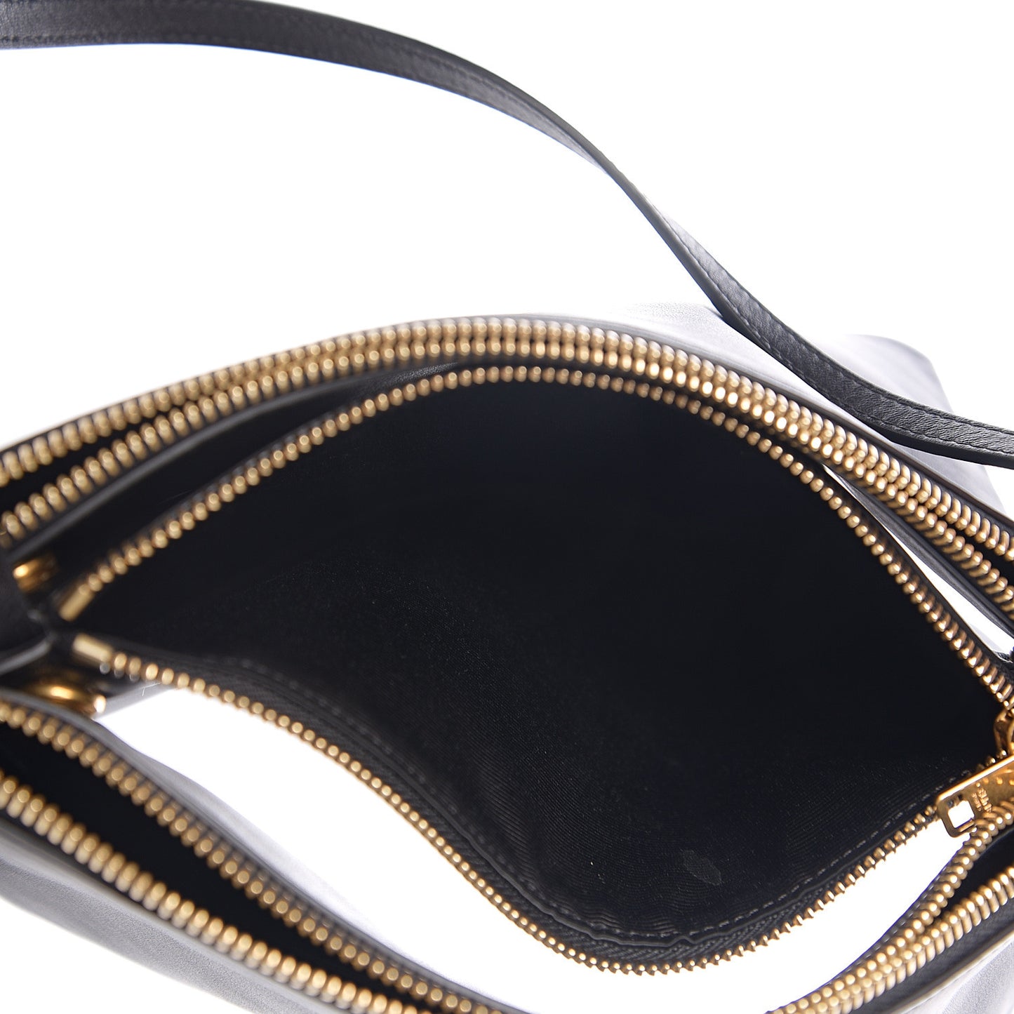 Lambskin Large Trio Crossbody Bag Black