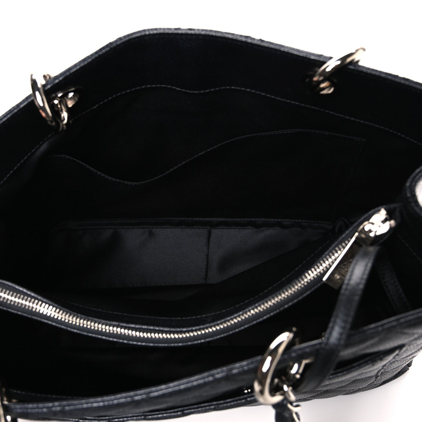 Caviar Quilted Grand Shopping Tote GST Black