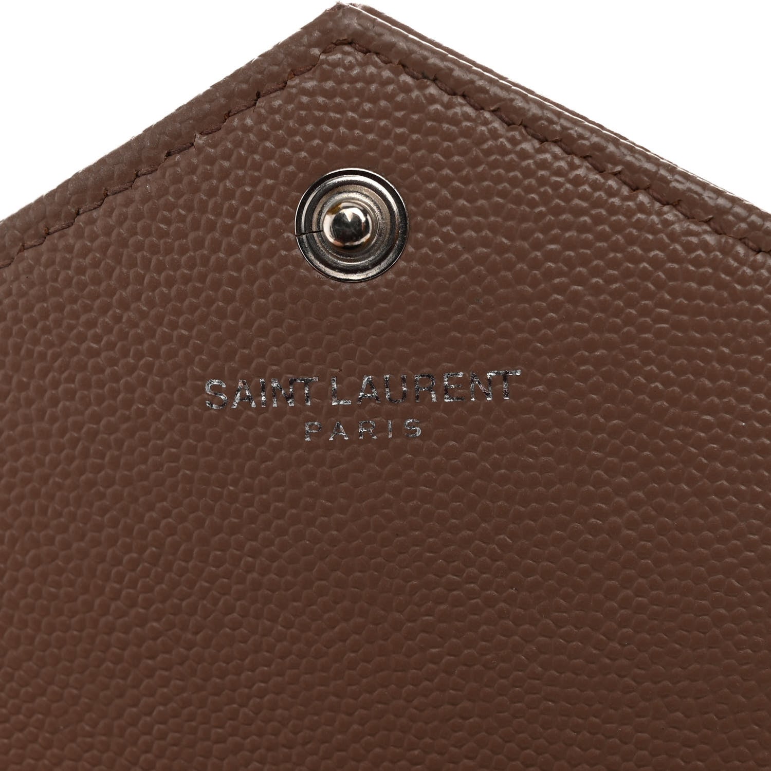 Saint Laurent Grain De Poudre Matelasse Chevron Monogram Envelope Chain Wallet Fard 6 of 11