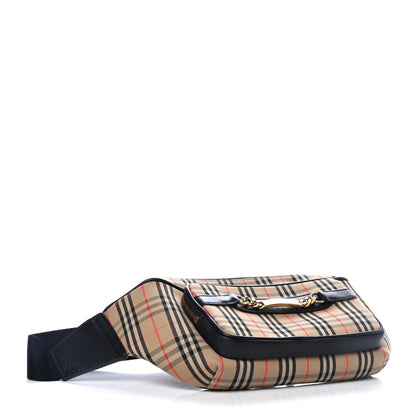 Burberry Cotton Knight Check The Large 1983 Link Bum Bag Black 3 of 4