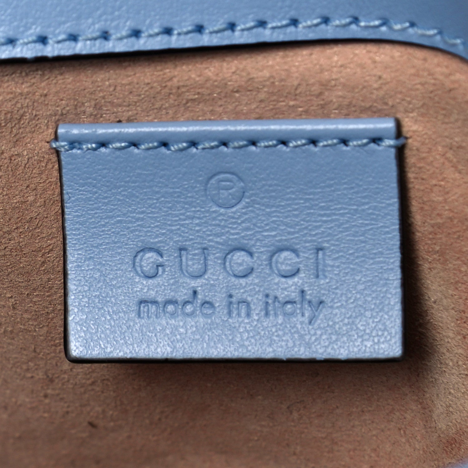 Gucci Calfskin Matelasse Super Mini GG Marmont Shoulder Bag Porcelain Light Blue 7 of 12