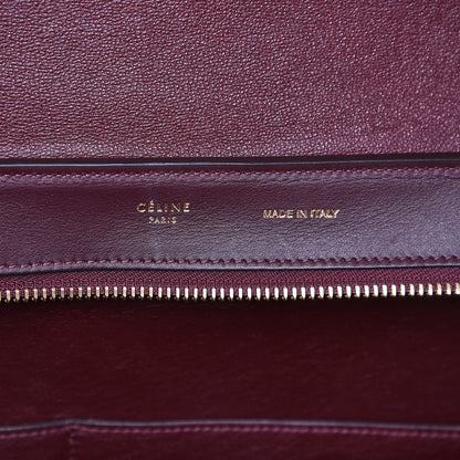Celine Smooth Calfskin Medium Tri-color Trapeze Orchid Burgundy Tan 6 of 6