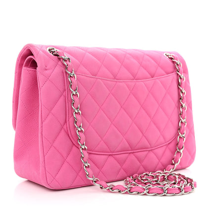 Chanel Iridescent Caviar Quilted Jumbo Double Flap Pink 3 of 10