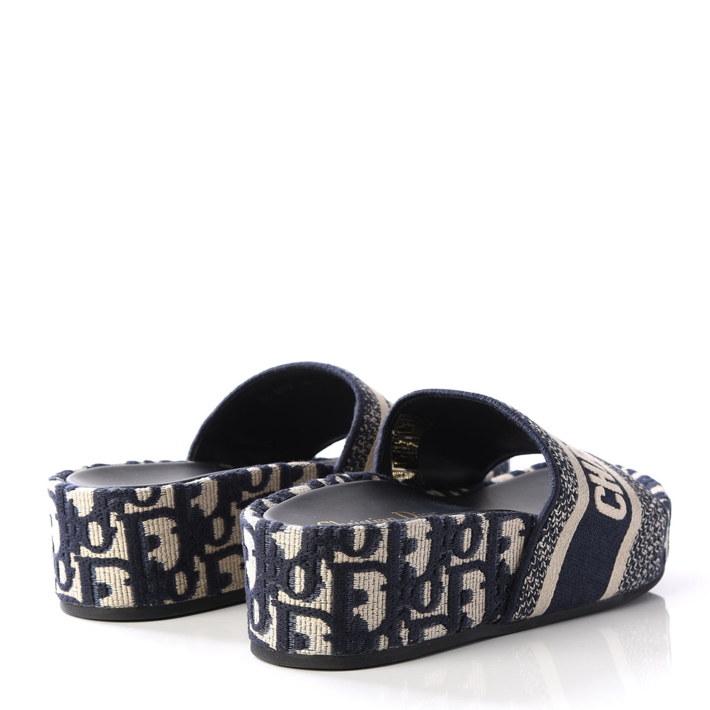 Oblique D-Way Platform Sandal 35 Deep Blue