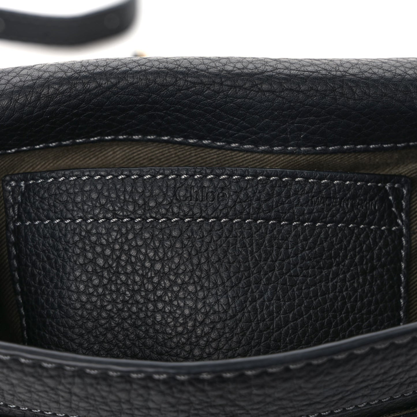 Calfskin Nano Marcie Saddle Bag Black