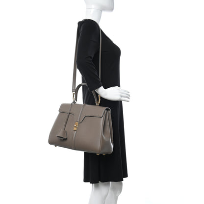 Celine Satinated Calfskin Medium 16 Top Handle Bag Beige 2 of 11