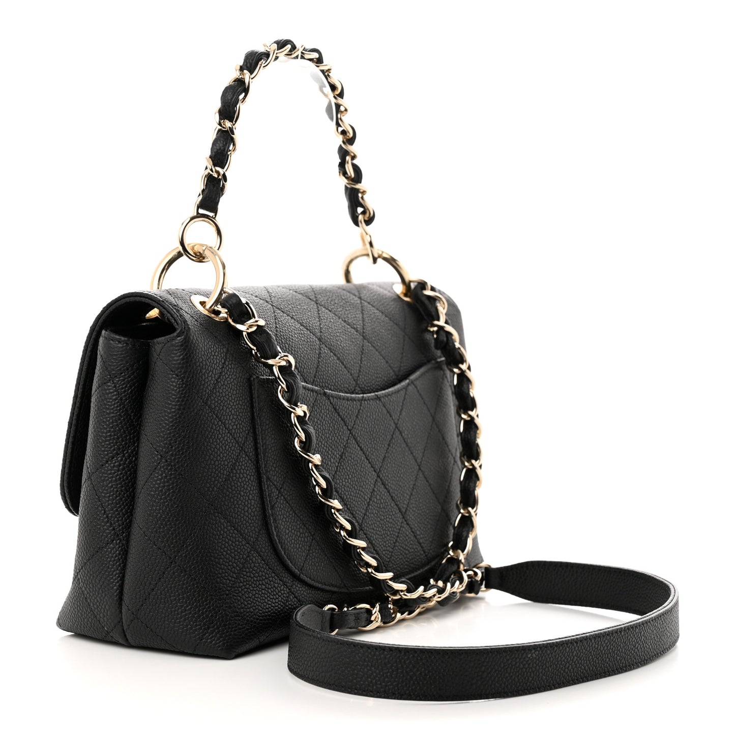 Caviar Quilted City Walk Flap Black