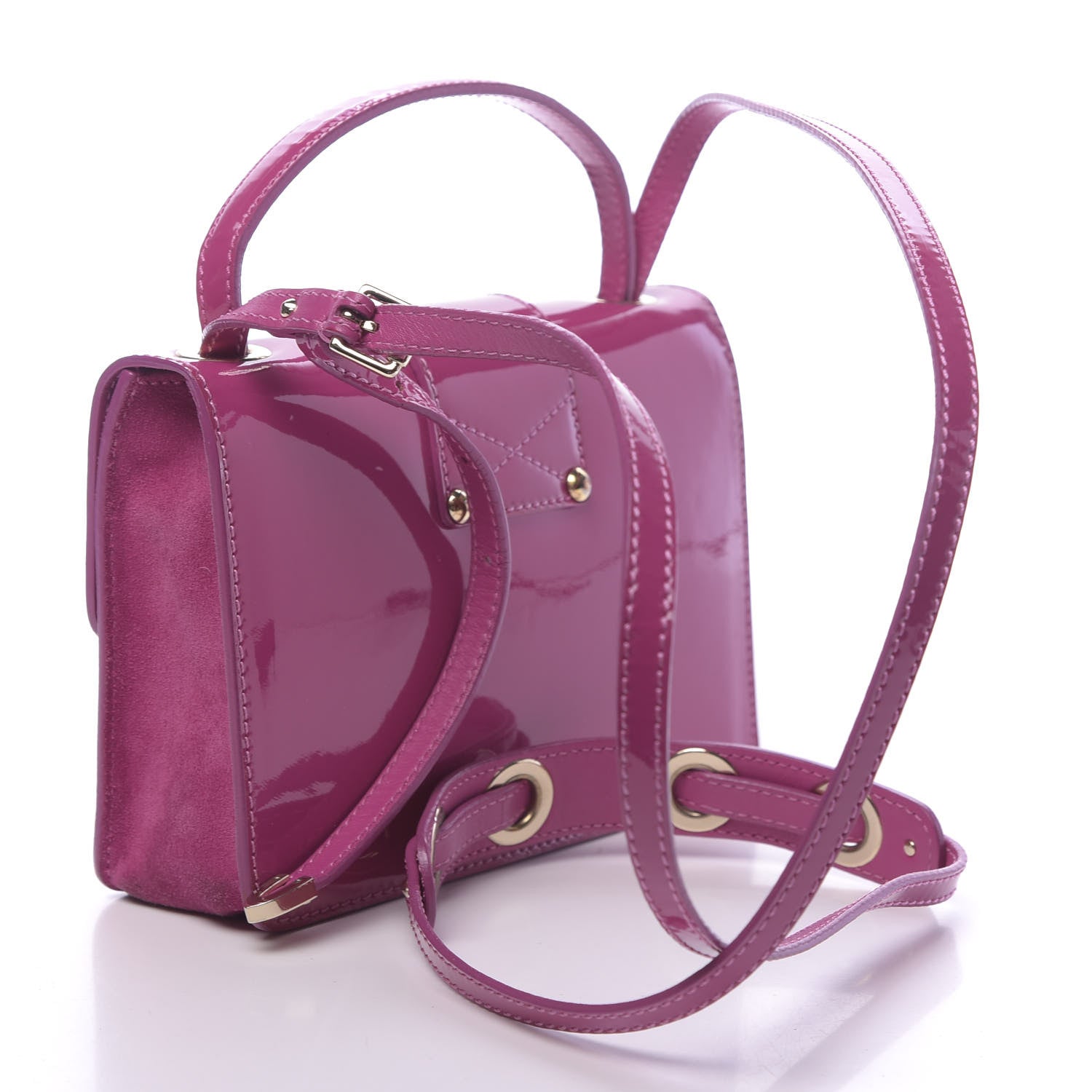 Jimmy Choo Patent Suede Rebel Crossbody Bag Pink 2 of 12