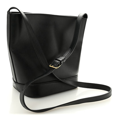 Celine Smooth Calfskin Small Cuir Triomphe Bucket Bag Black 3 of 12