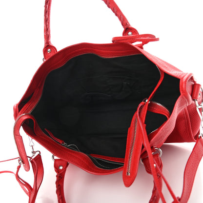 Balenciaga Vibrato Calfskin Classic Silver Hardware City Rouge Cerise 4 of 8