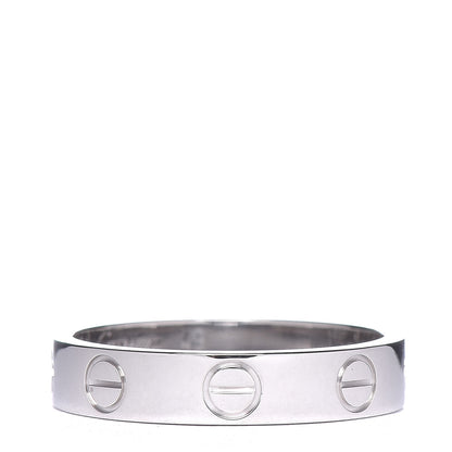 Cartier 18K White Gold 3.5mm LOVE Wedding Band Ring 49 4.75 3 of 4