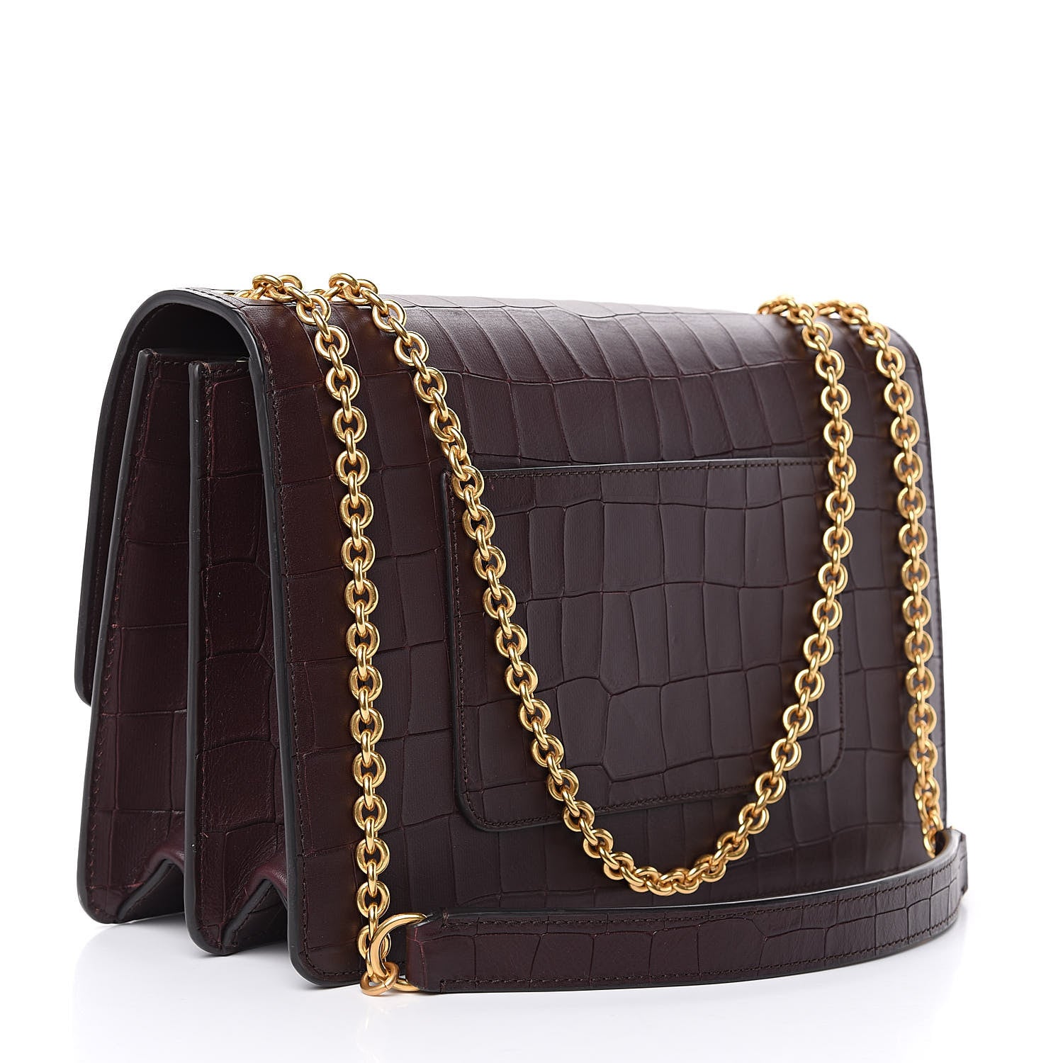 Mulberry Calfskin Crocodile Embossed Large Darley Oxblood 3 of 10
