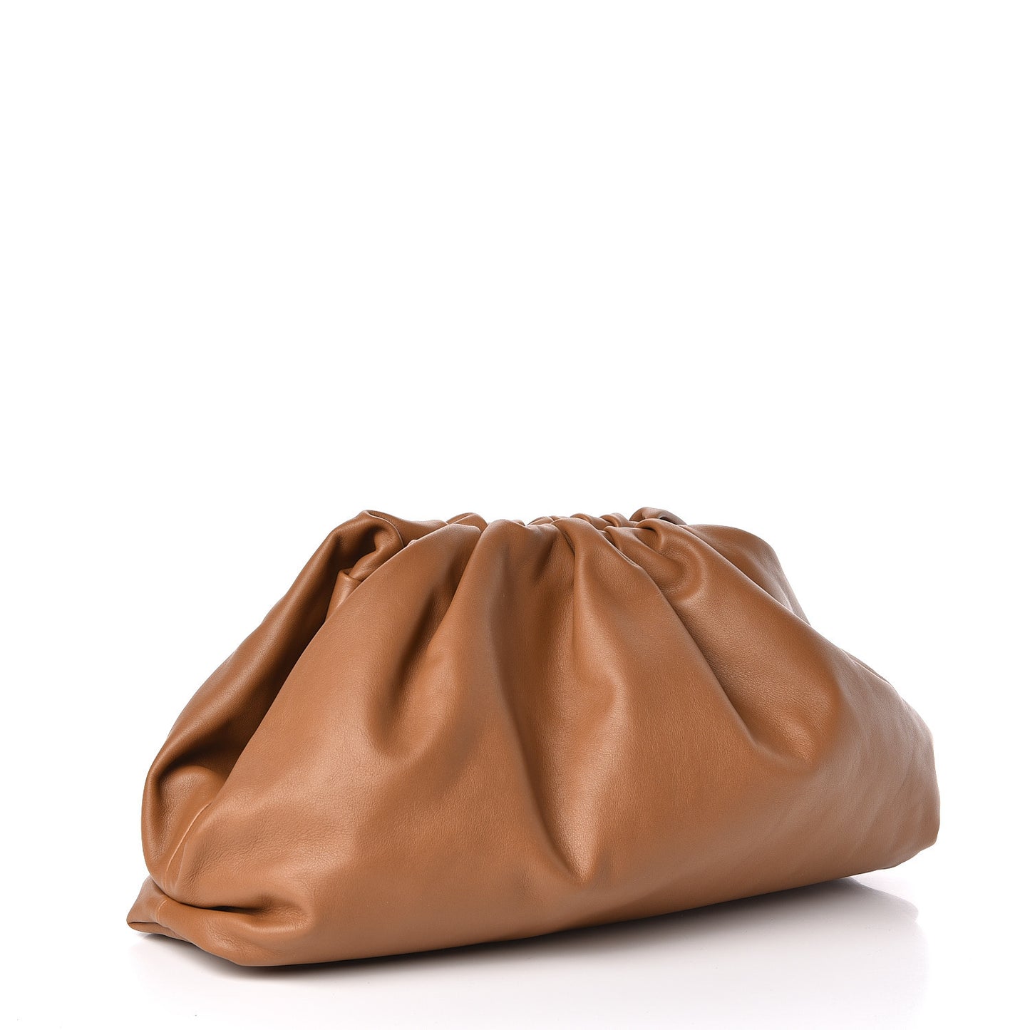 Smooth Butter Calf The Pouch Oversized Clutch Cammello