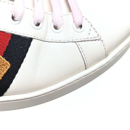 Gucci Calfskin Nappa Web LOVED Embroidered Mens Ace Sneakers 9 White Red Flame Notte 12 of 17