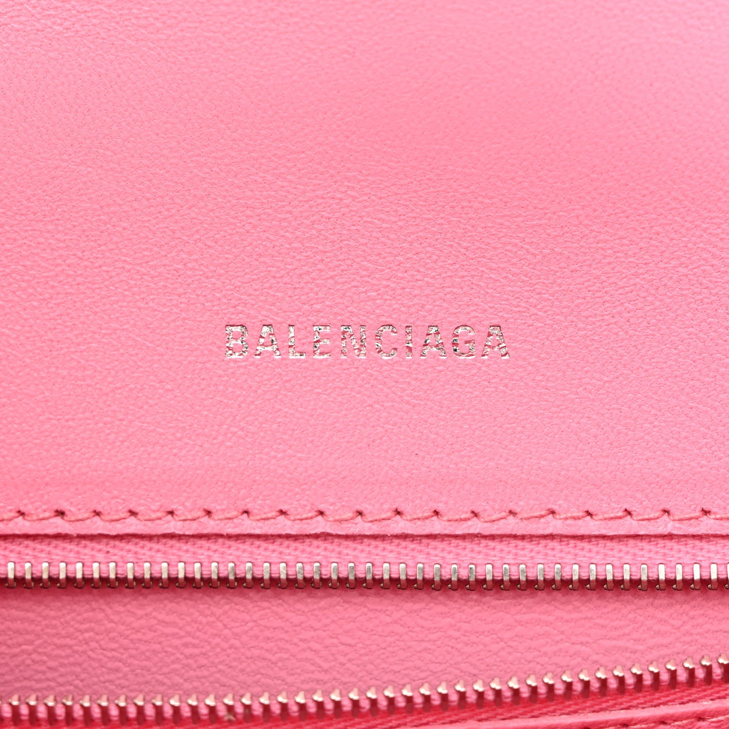 Balenciaga Calfskin Crocodile Embossed Degrade Small Hourglass Top Handle Bag Sweet Pink 6 of 12