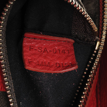 Celine Pebbled Leather Mini Luggage Bag Red 7 of 9