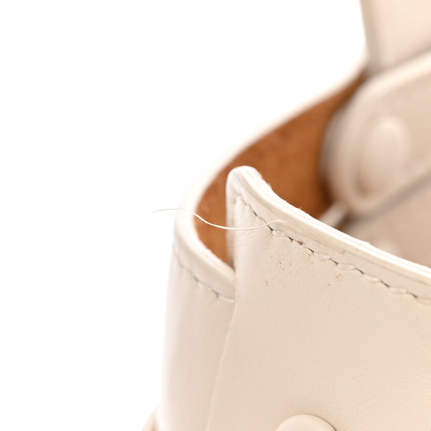 French Calfskin Small Shell White Frost