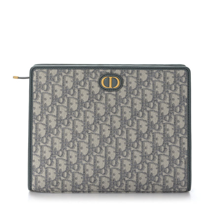 Christian Dior Oblique Medium 30 Montaigne Pouch Grey 1 of 8