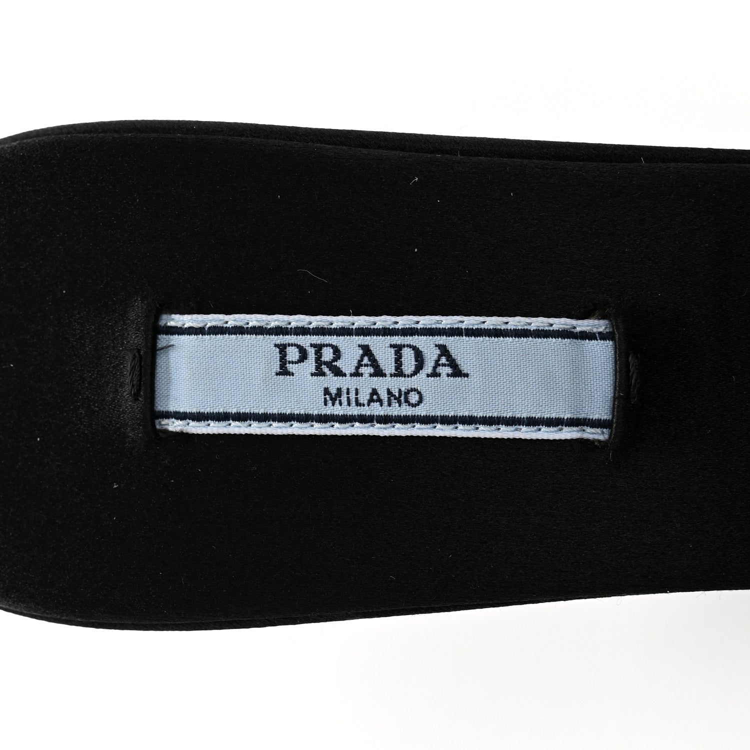 Prada Satin Crystal Logo 65mm Slide Sandals 38 Cristal 7 of 9