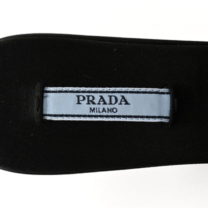 Prada Satin Crystal Logo 65mm Slide Sandals 38 Cristal 7 of 9