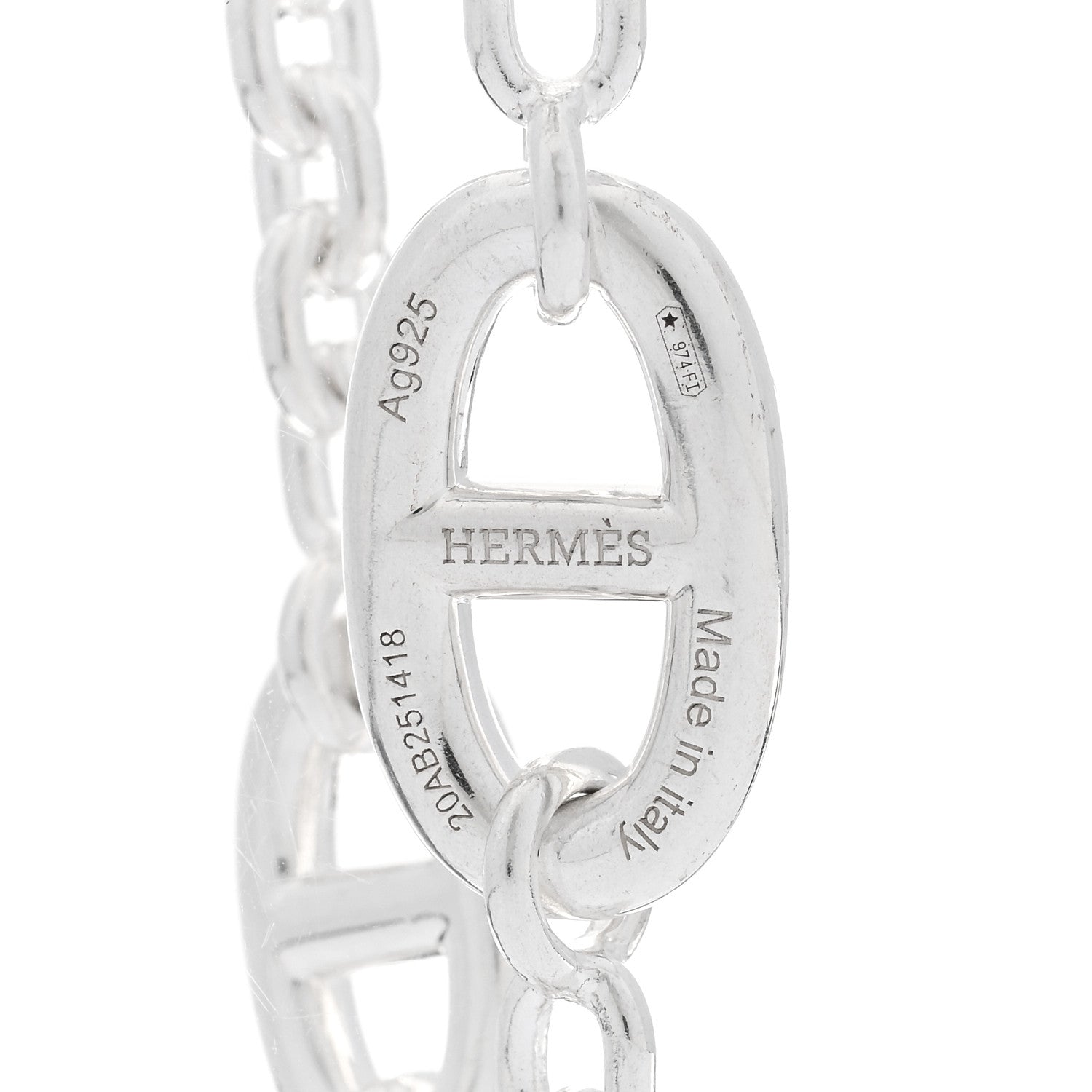 Hermes Sterling Silver Farandole Necklace 120 4 of 4