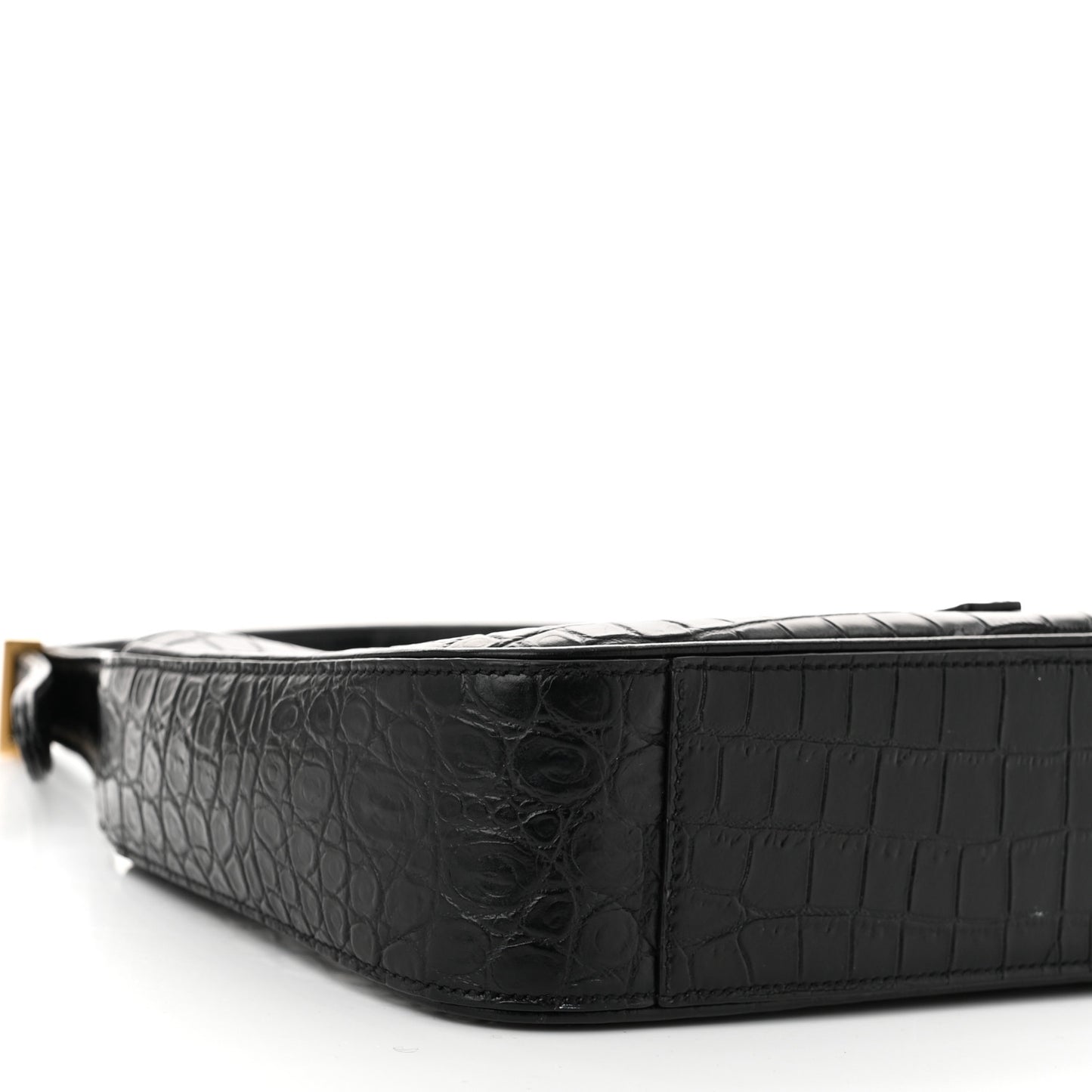Calfskin Crocodile Embossed LE 5 A 7 Hobo Black