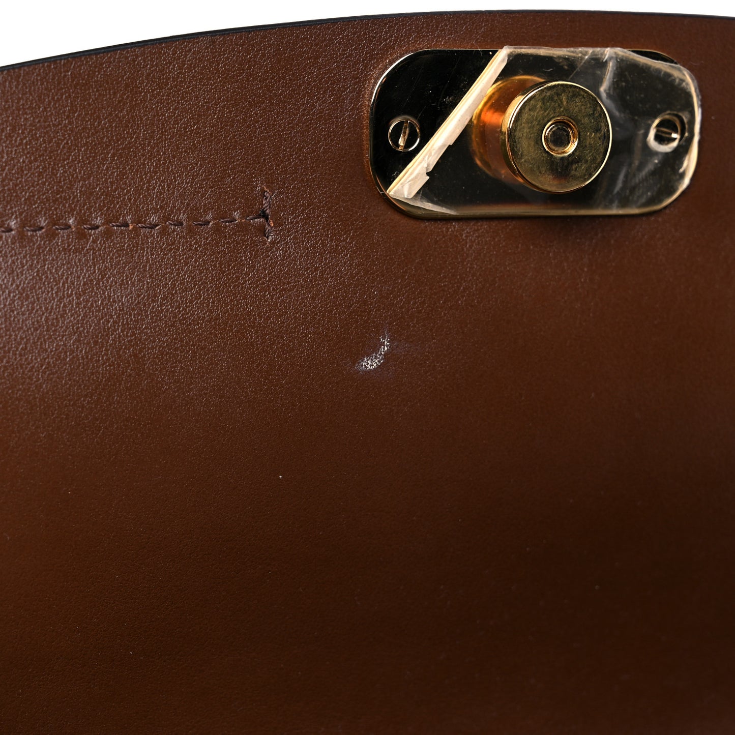Calfskin Suede Medium C Shoulder Bag Sharp Brown