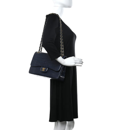 Chanel Alligator Jumbo Double Flap Blue 2 of 12